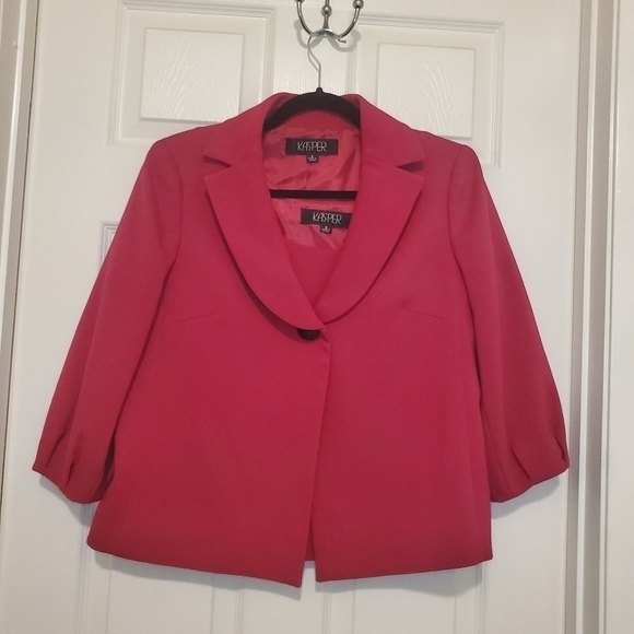 KASPER 2 piece Matching Pink  Blazer & Sleeveless Top Sz 6 - Picture 1 of 15